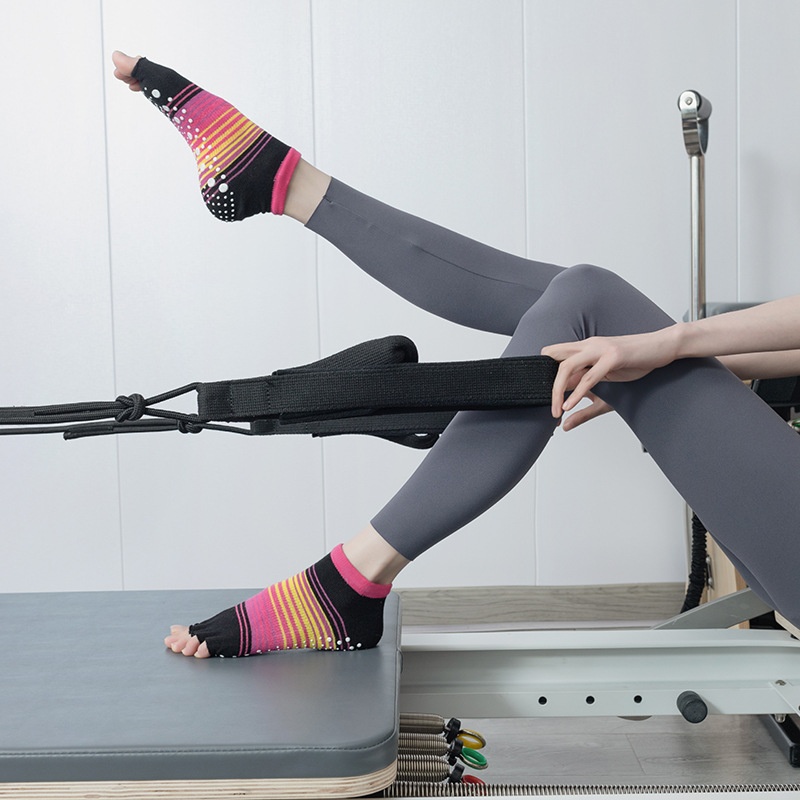 001 Pilates Women Professional Non-Slip Open Sports Fitness Toe Separator Striped Yoga Socks In Stock Wholesale_voghion.com