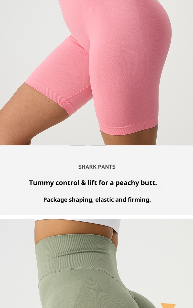 001 In Stock Summer Butt-Lifting Tummy-Control Running Women High-Waist Hip-Lifting Tight Sports Peach Yoga Shorts_voghion.com