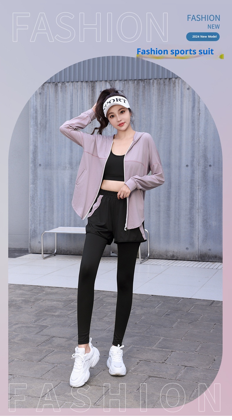 001 2025 Top da donna a maniche corte, maglietta estiva da yoga, corsa mattutina, set sportivo, abbigliamento fitness_voghion.com