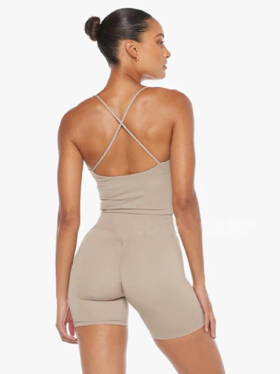 001 Foreign Trade Cross-Border Yoga Camisole For Women With Chest Pads, Fitness Vest, High Waist, Quick-Dry, Hip-Lifting,_voghion.com