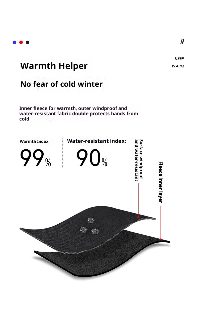 Guantes deportivos de invierno ActiveGo Cycling Q808 para hombre, con dos dedos expuestos, pantallas táctiles, gruesos, cálidos, ideales para pesca, ciclismo y esquí._voghion.com