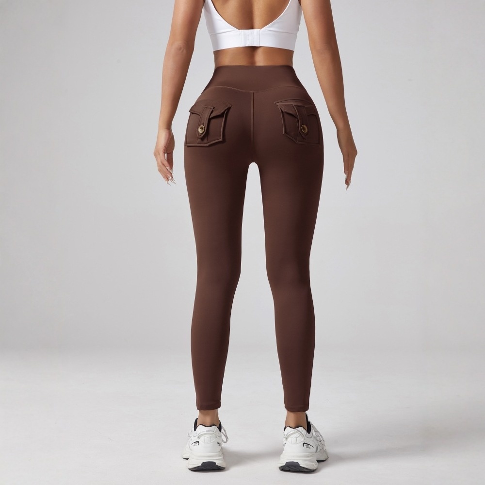 001 New Peach Hip Fitness For Women, Tight-Fitting, No Embarrassing Lines, Quick-Dry Sports Pants, High-Waisted,_voghion.com