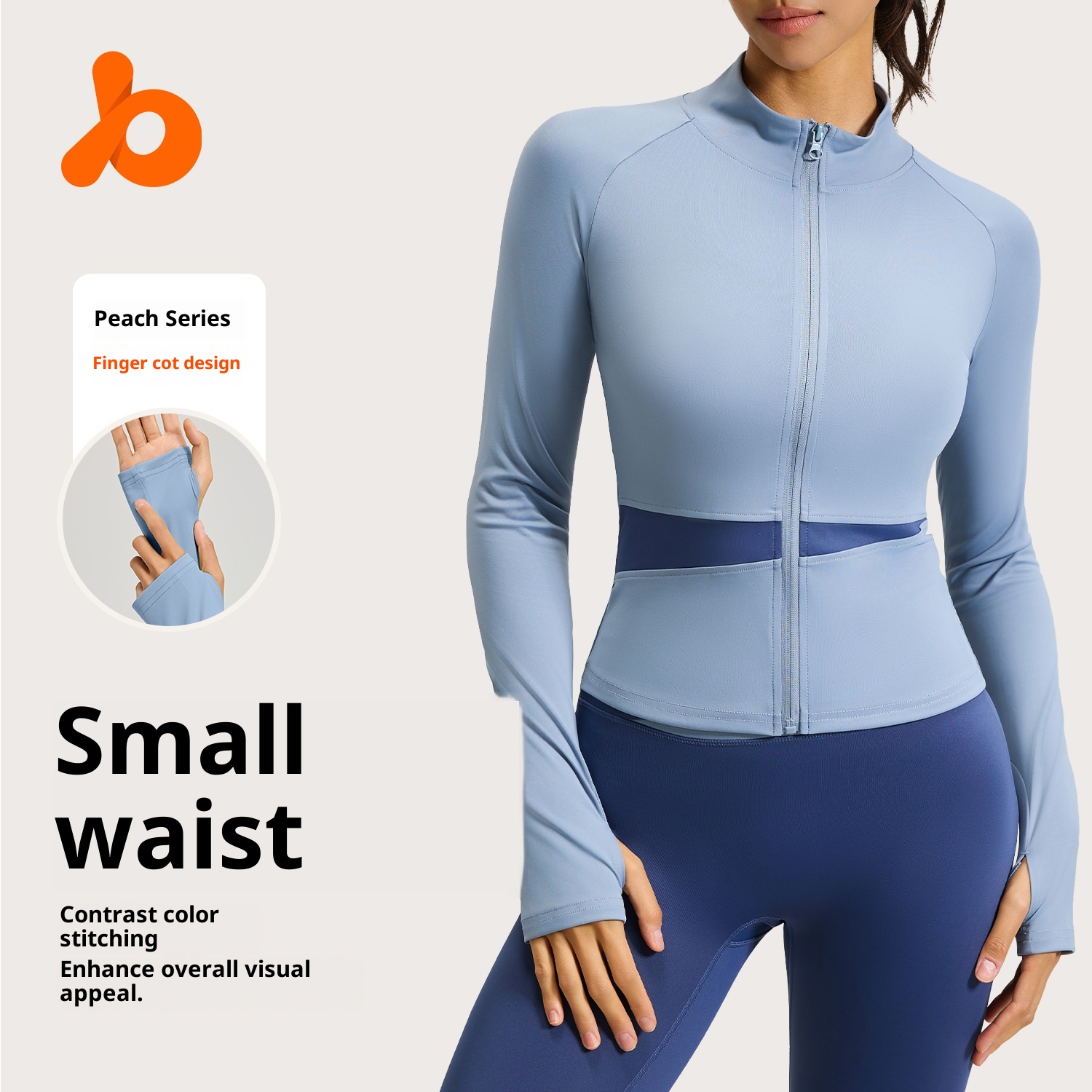 001 Juyitang Color Block Breathable Yoga Wear Slim Fit Slimming Naked Feel Fitness Jacket For Women_voghion.com