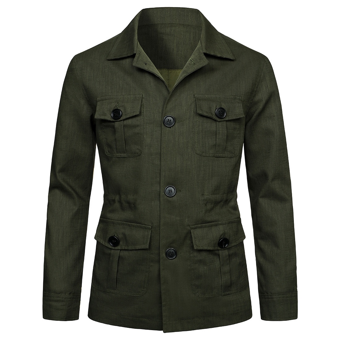 ActiveGo ActiveGo Cross-Border European And American Safari Linen Jacket British Retro Gentleman Slim Fit Men's Coat Travel Y_voghion.com