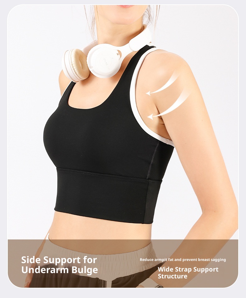 001 Sports Bra Women, Shockproof Fixed Cup Top, Fitness Shirt, Running Quick-Dry Red Bra, Yoga Vest For Spring_voghion.com