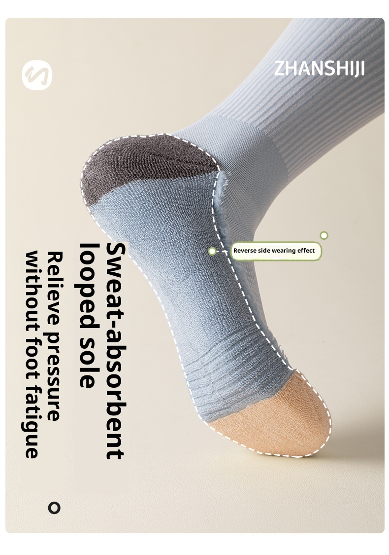 001 001 Per donne Sport Fitness professionale Corsa Corda per saltare Energia muscolare Compressione metà polpaccio Yoga Calzini dimagranti per le gambe_voghion.com