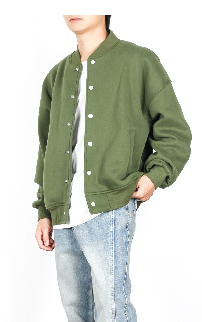 ActiveGo ActiveGo MIX Men's Clothing 2025 Autumn Winter Fleece Solid Color Baseball American Retro Trendy Brand Flight Jacket Fog Coat Top_voghion.com