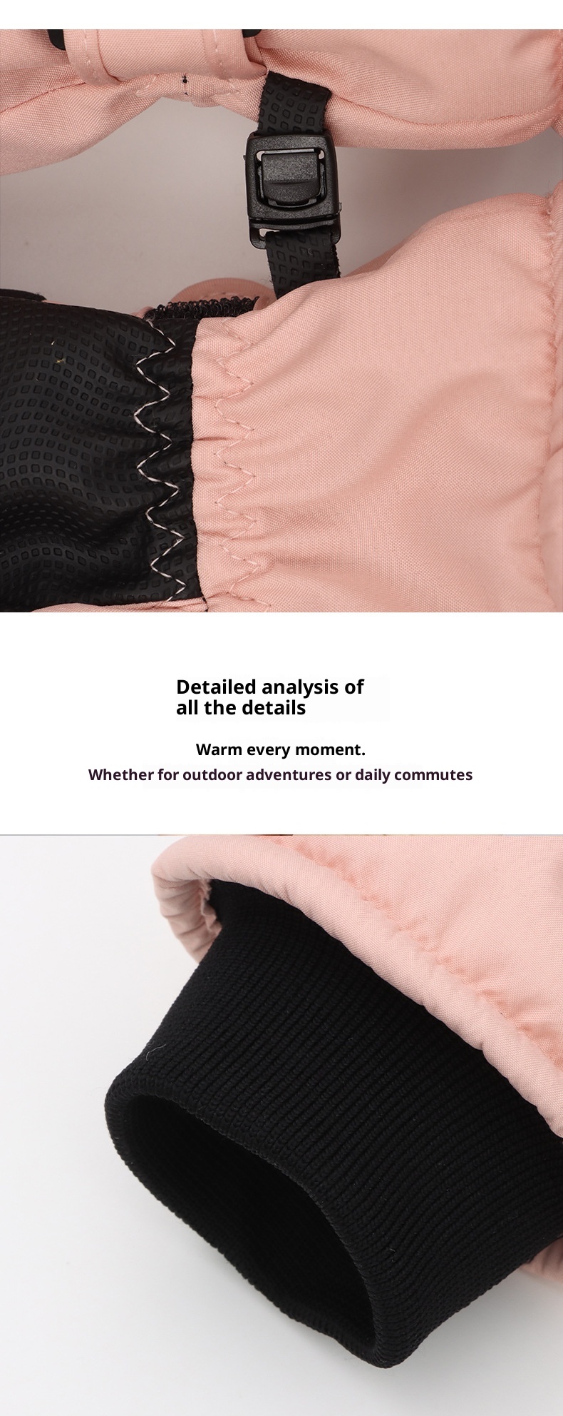 ActiveGo Outdoor Sports High-Value Couple Style Ski Thickened Fleece-Lined Warm Mountaineering Cycling Touchscreen Gloves_voghion.com