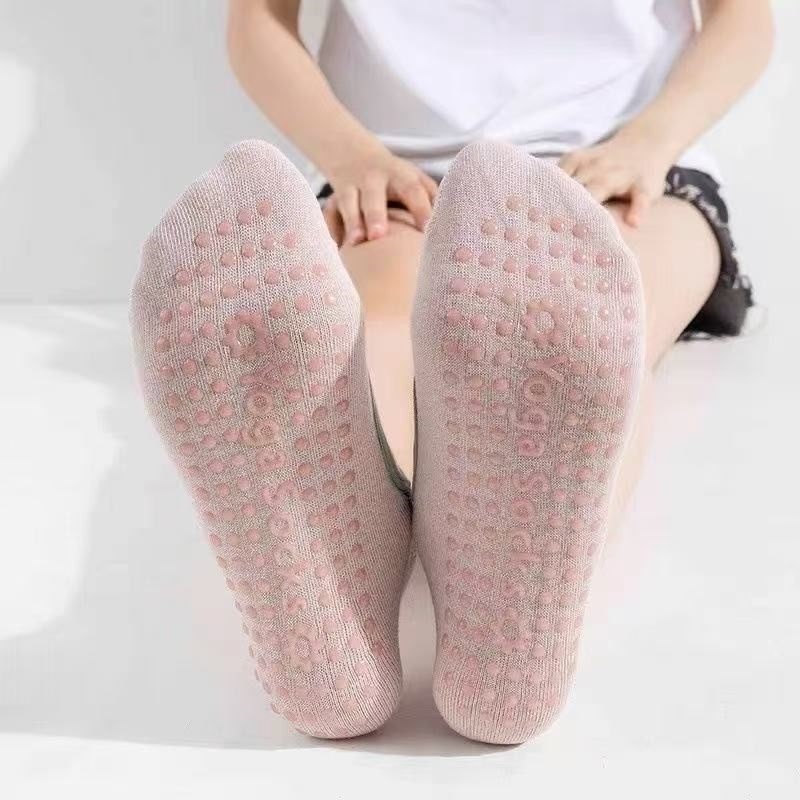 001 Professionelle Yoga-Socken für Damen, Boot, Frühling/Sommer, rutschfest, Pilates-Anfänger-Socken für den Innenbereich, Fitness- und Tanzsocken_voghion.com