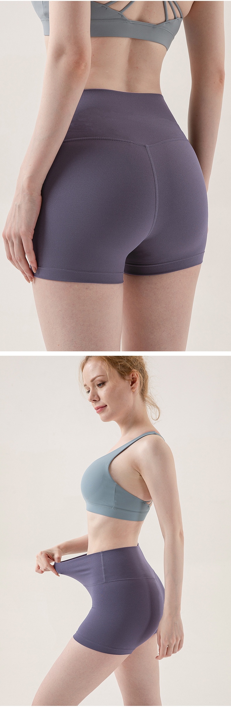 001 New European And American Style Sports Shorts For Women Summer High Waist Tight Lift Peach Hip Fitness Yoga_voghion.com