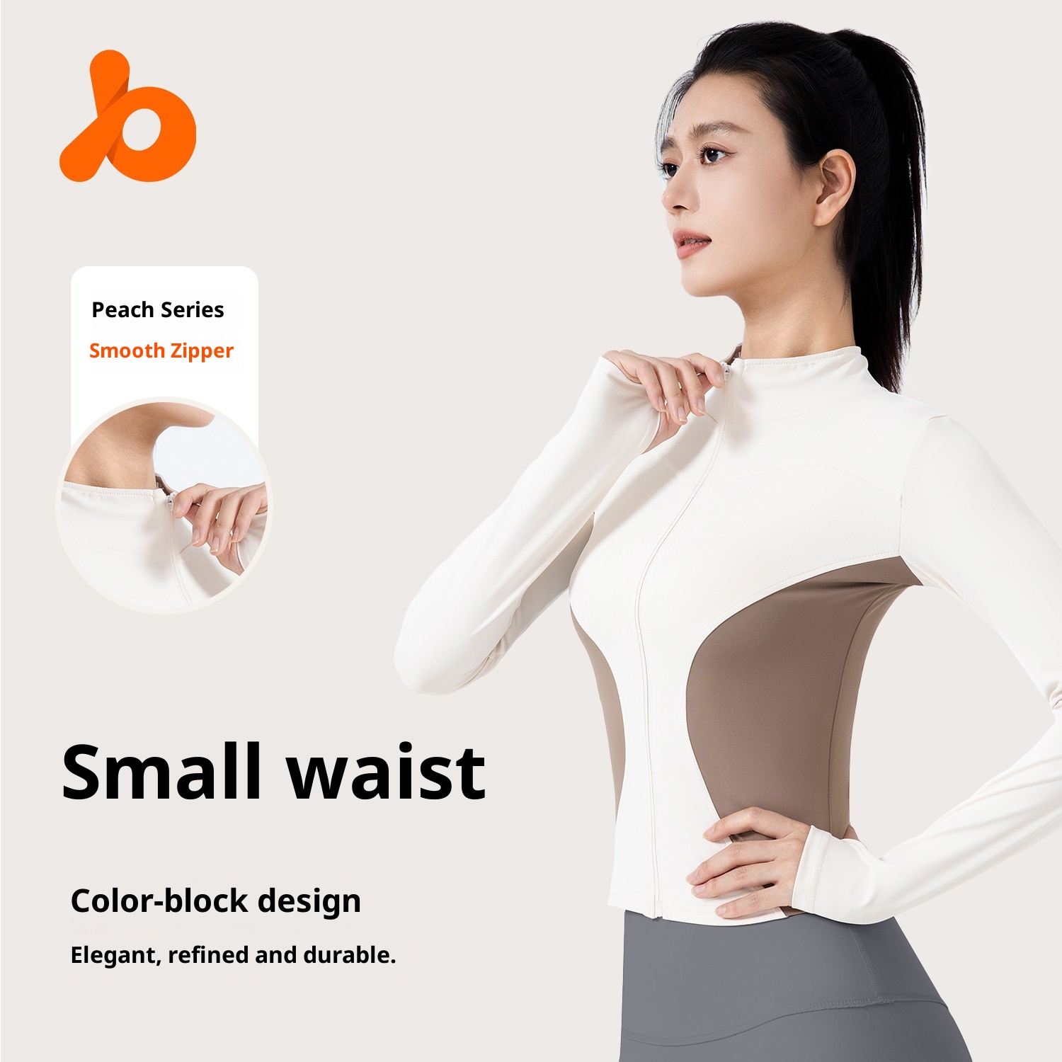 001 Juyitang Color Block Sports Fitness Slim Fit Running Women's Yoga Jacket_voghion.com