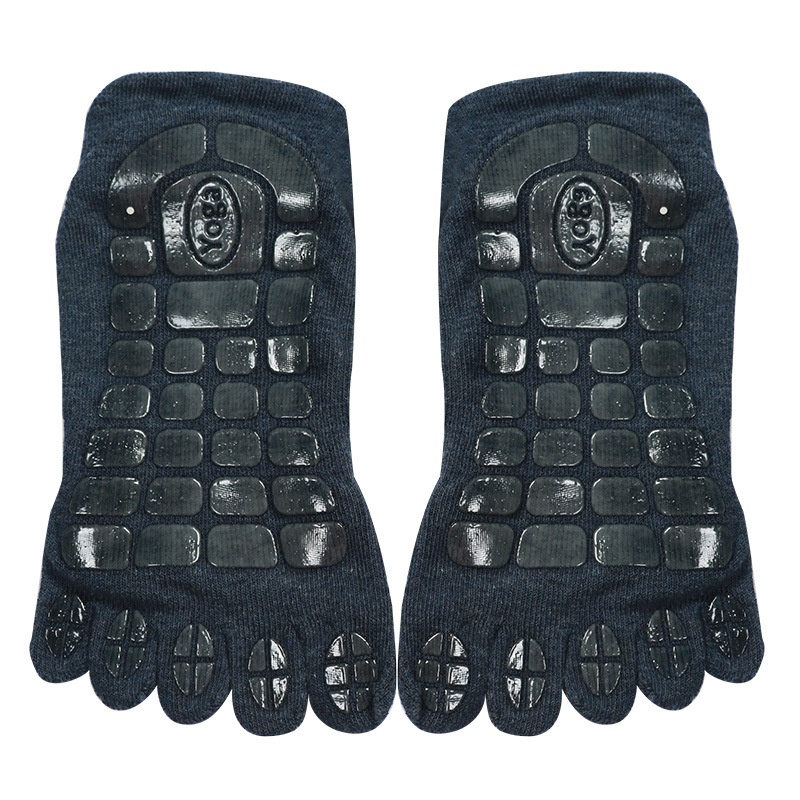 001 Herren-Yogasocken mit geteiltem Zehenbereich, vollständig offen, strapazierfähig, schweißabsorbierend, rutschfest_voghion.com