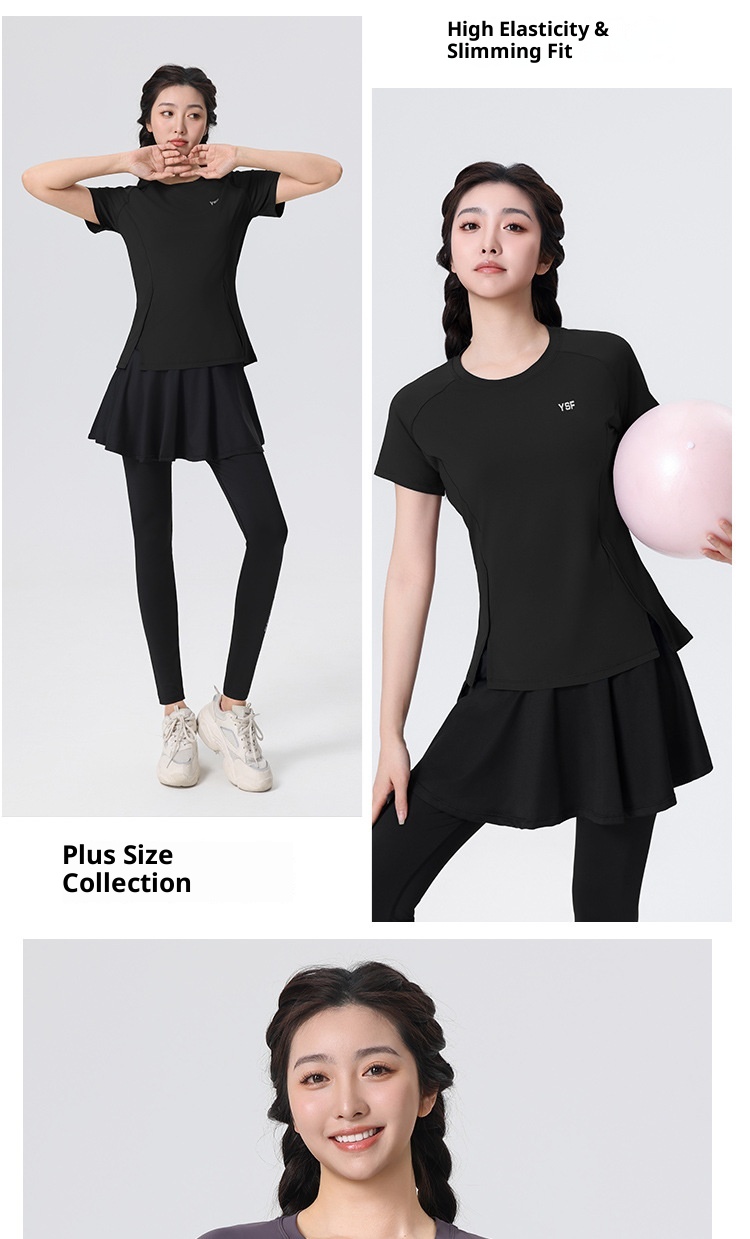 001 2025 Nuovo Yoga Pilates Training Wear Mattina Asciugatura Rapida Fitness Sport Magliette a Maniche Corte Donna_voghion.com