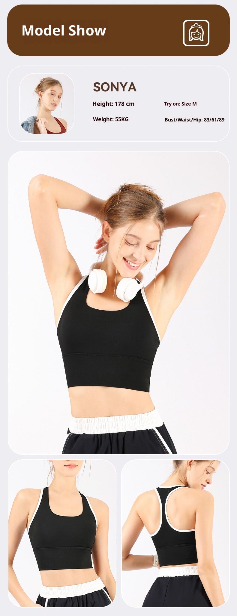 001 Sports Bra Women, Shockproof Fixed Cup Top, Fitness Shirt, Running Quick-Dry Red Bra, Yoga Vest For Spring_voghion.com