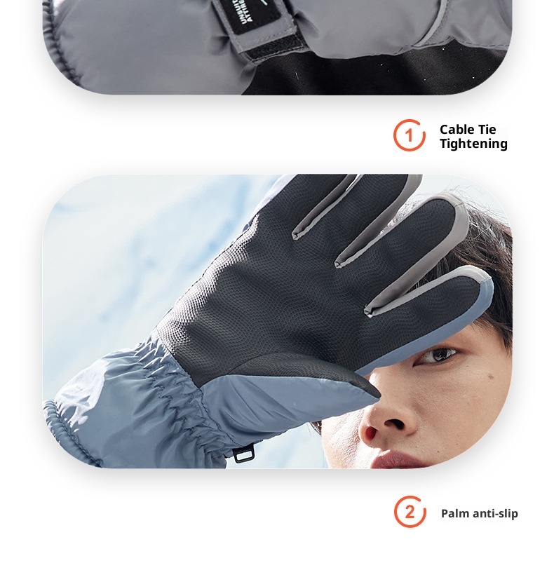 ActiveGo Herren Ski- und Radhandschuhe, kältebeständig, fleecegefüttert, dick und warm, aus Baumwolle, für Outdoor-Aktivitäten im Winter_voghion.com