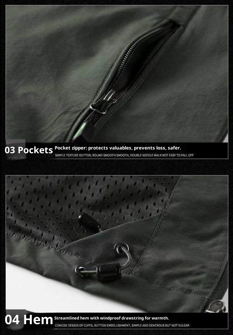 ActiveGo ActiveGo Europeo Americano Transfrontaliero 2025 Primavera e Autunno Nuovo Stile Uomo di Mezza Età Versatile Casual Impermeabile All'Aperto_voghion.com