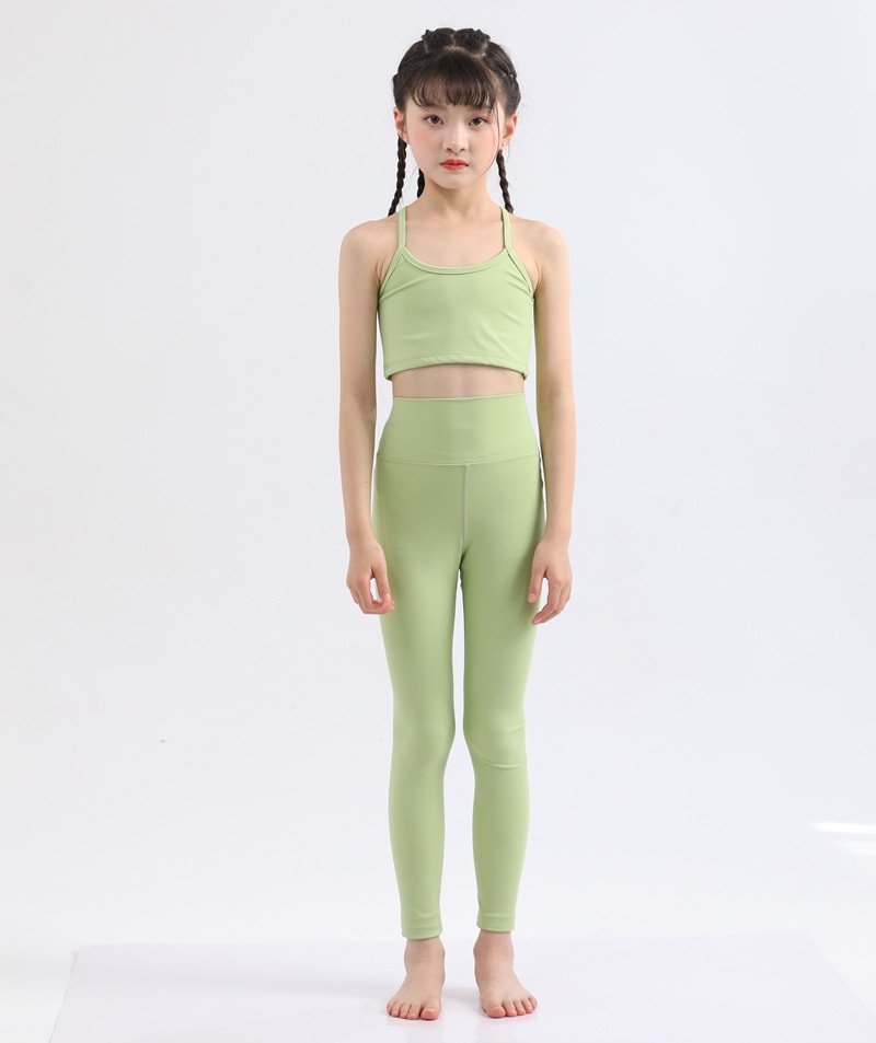 001 Hochwertiges Nylon-Yoga-Outfit für Mädchen – federleichter Tragekomfort, schnelltrocknendes Sporttop, Baselayer_voghion.com