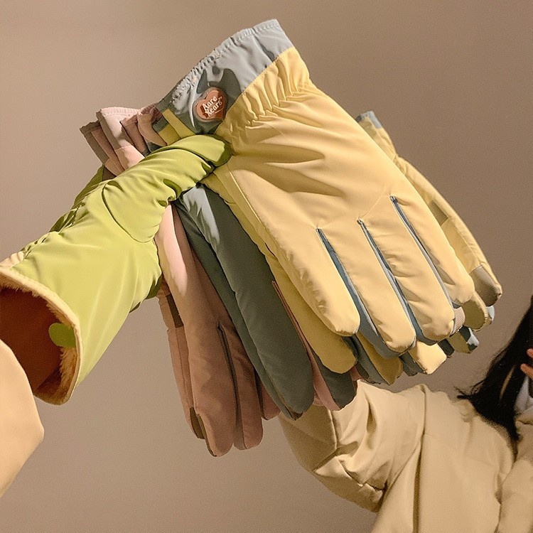 ActiveGo Fleece-gevoerde, verdikte, koudebestendige outdoor-ski-fiets-elektrische fiets-winddicht-antislip-touchscreen-leuke, warme handschoenen_voghion.com