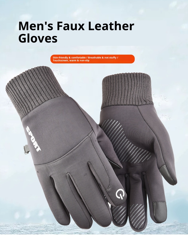 ActiveGo Warme Handschuhe mit Fleecefutter, verdickt, wasserdicht, Sport, Radfahren, Klettern, Skifahren, Touchscreen-Handschuhe_voghion.com