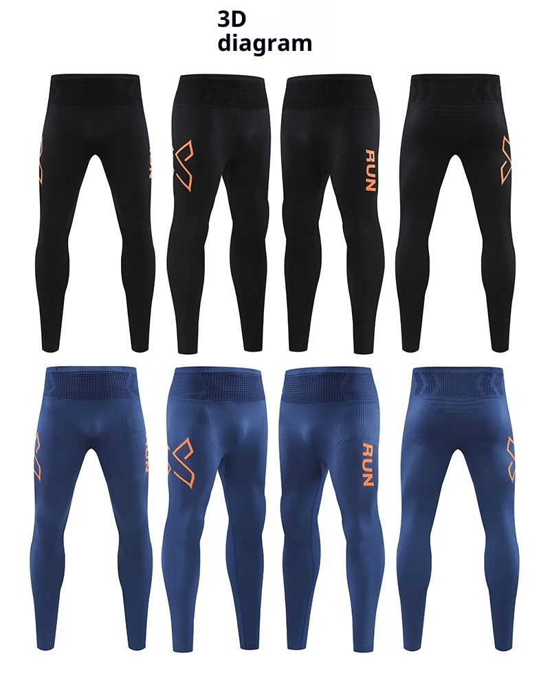 001 Compression Unisex Sports Quick-Dry Breathable Marathon Training Yoga Fitness Elastic Running Tight Long Pants_voghion.com