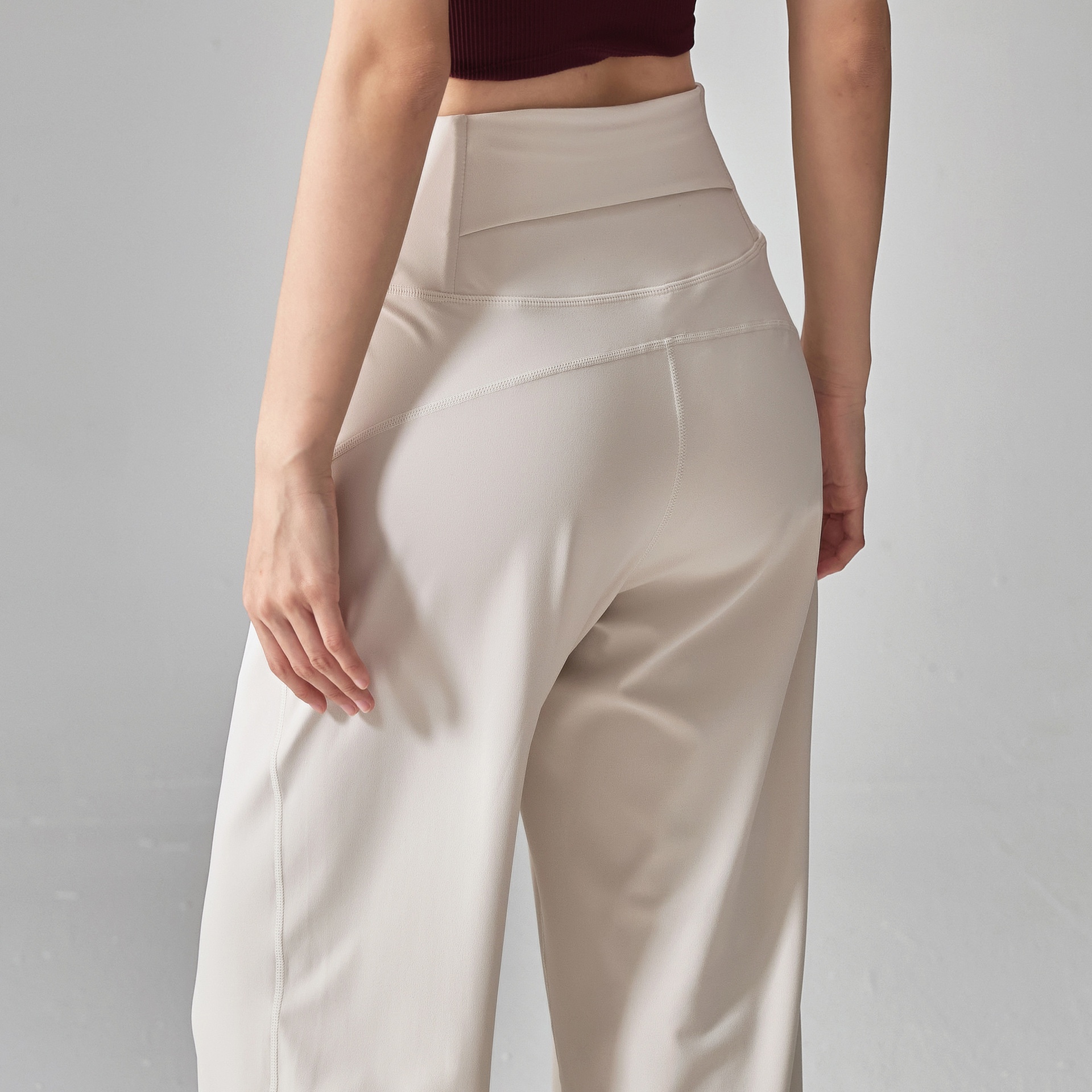 001 Loose Breathable Straight-Leg Draped Spor For Women High Waist Slimming Pilates Running Training Yoga Fitness Long_voghion.com