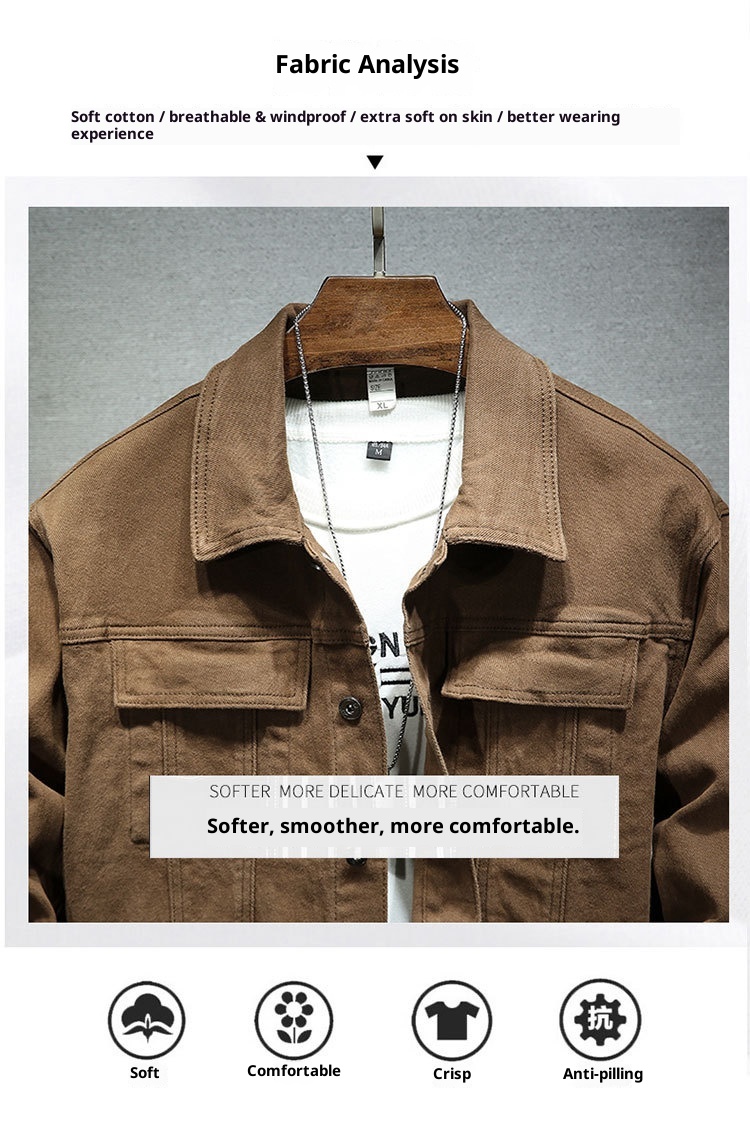 Chaqueta elástica ActiveGo 2025 para hombre, color negro, elegante, estilo europeo y americano, de mezclilla sencilla para primavera y otoño._voghion.com