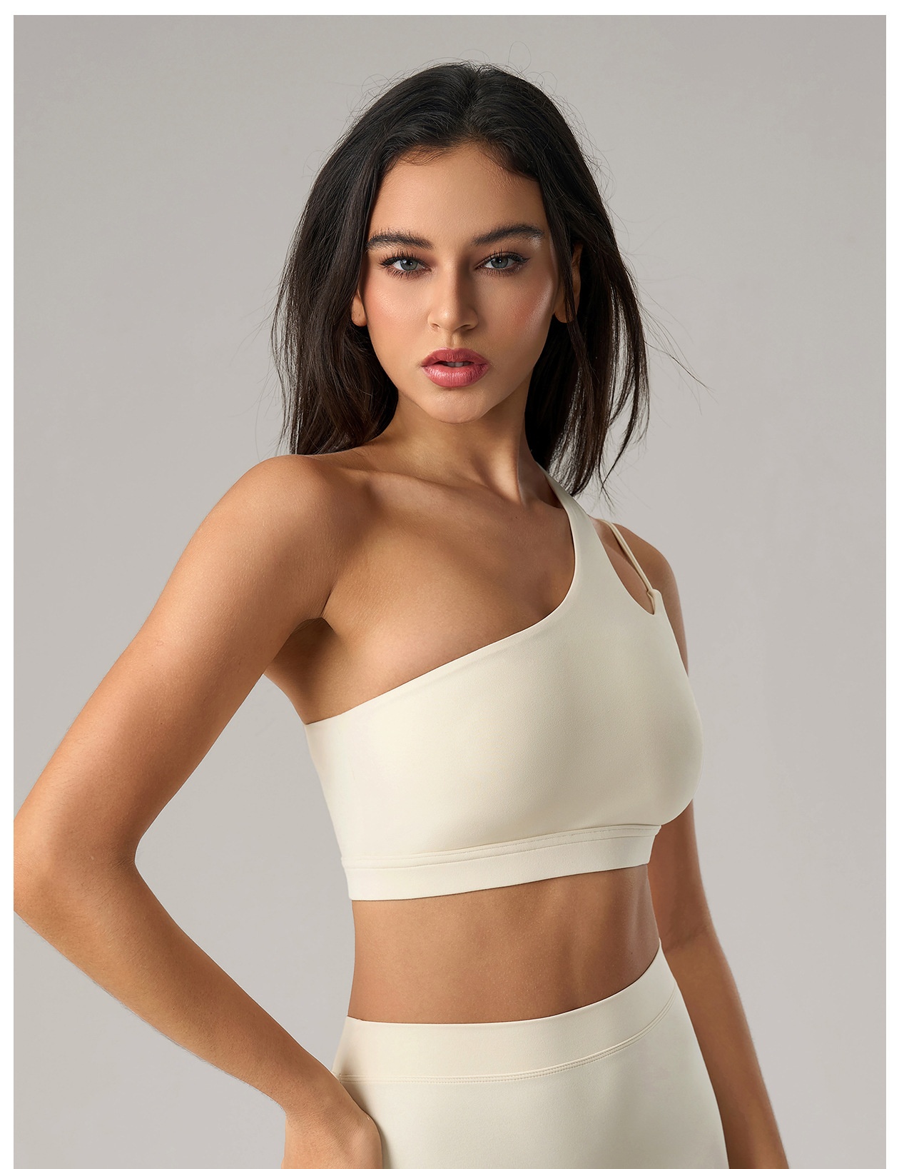 001 European And American Cross-Border One-Shoulder Yoga Beautiful Back Sports Bra Irregular Shoulder Running Fitness Vest_voghion.com