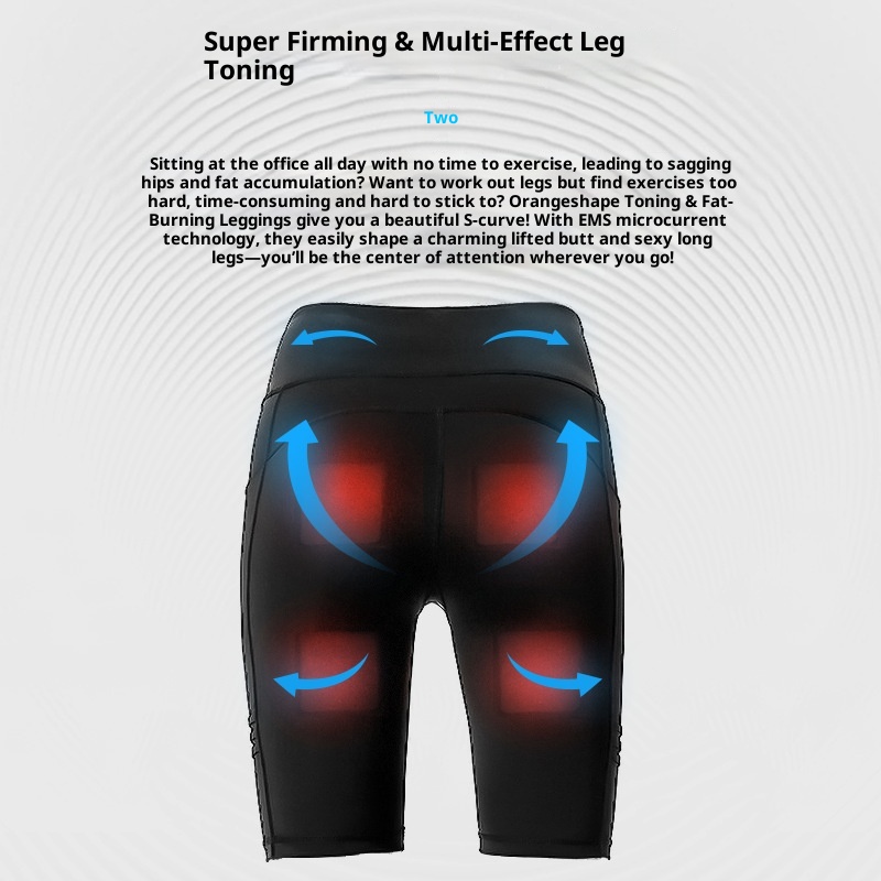 001 Fitness Massage Microcurrent Pulse Five-point Hip-lifting EMS Intelligent Abdominal Shaping Yoga Pants_voghion.com