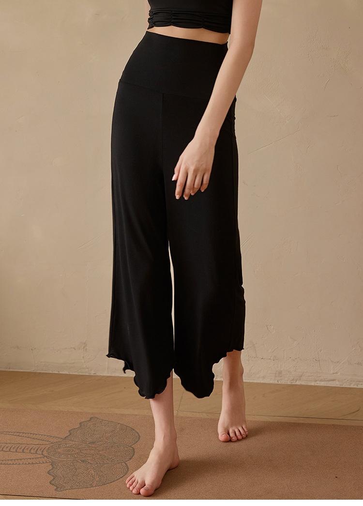 001 New Air Loose Yoga Inner View Flow Spring Summer Meditation Wide Leg Pilates Nine-point Solid Color Sports Pants_voghion.com