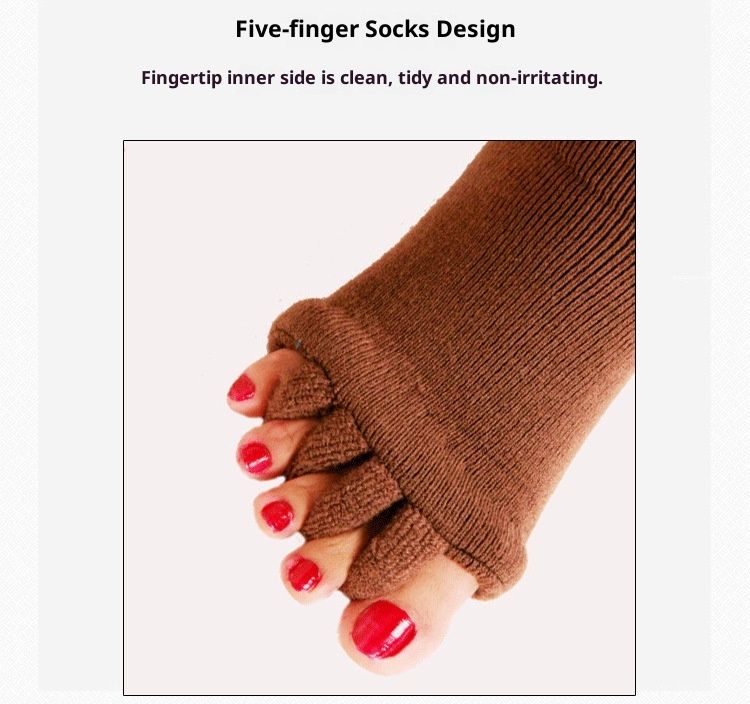 001 Cross-Border Source Free Shipping Yoga Women Toe Separator Five-Toe Open-Toe Socks Hallux Valgus Correction_voghion.com