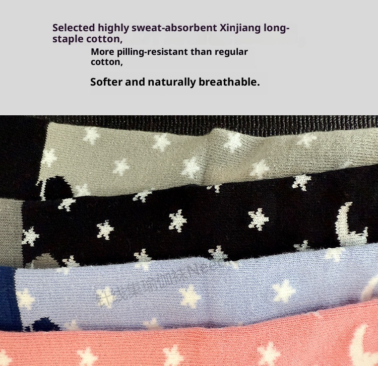 001 Calzini da yoga in cotone a cinque dita per donna, a metà polpaccio, autunno e inverno, nuovi separatori dita in gomma stampati con cartoni animati sportivi_voghion.com