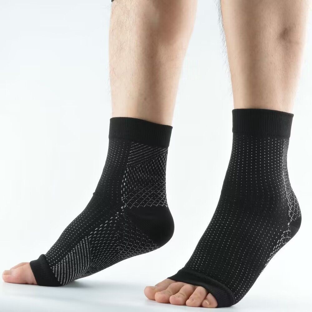001 001 Calzini sportivi unisex per yoga, con punta aperta, maniche a compressione, protezione per i piedi nudi_voghion.com