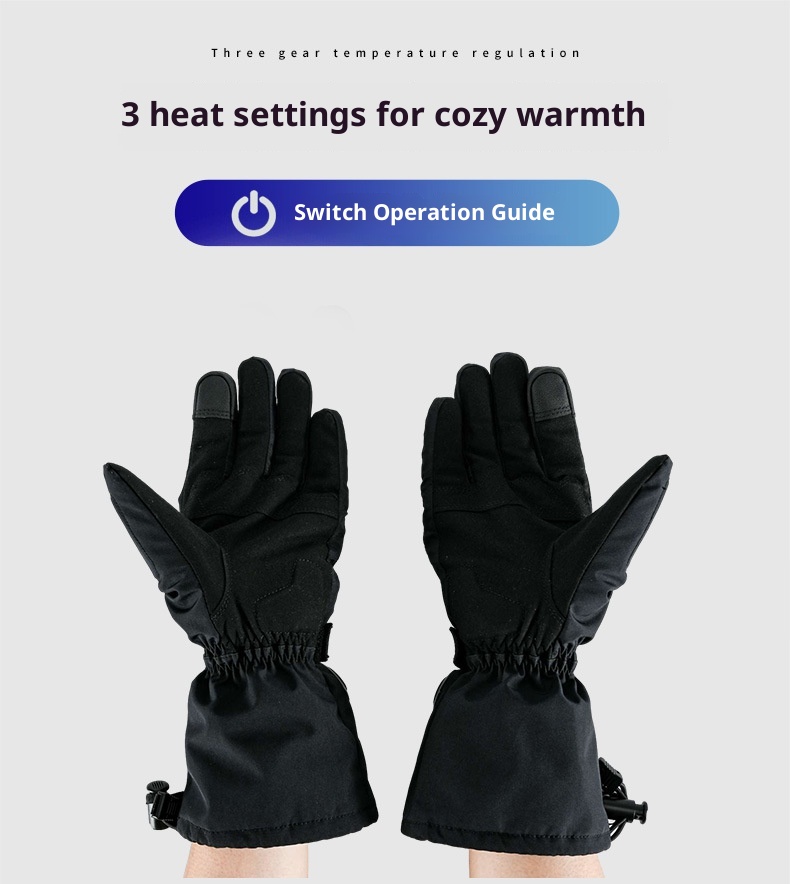 ActiveGo Cross-Border Gloves Cold-Proof Rechargeable Men And Women Skiing Riding Thickened Electric Heating Outdoor Essential_voghion.com