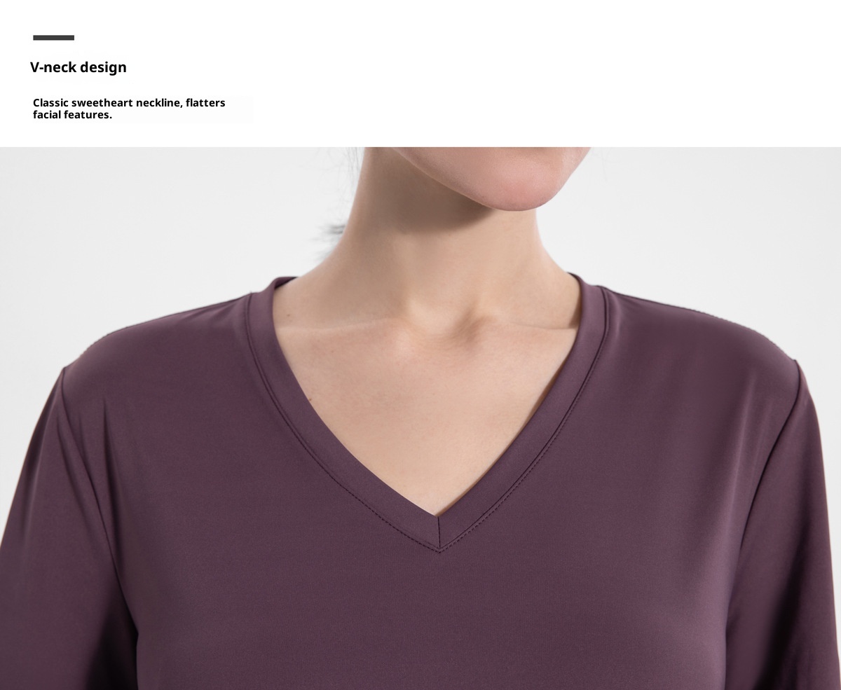 001 Maglietta da yoga con scollo a V taglie forti, a maniche corte, per donna, abbigliamento fitness, primavera estate, maglietta sportiva, corsa all'aperto_voghion.com