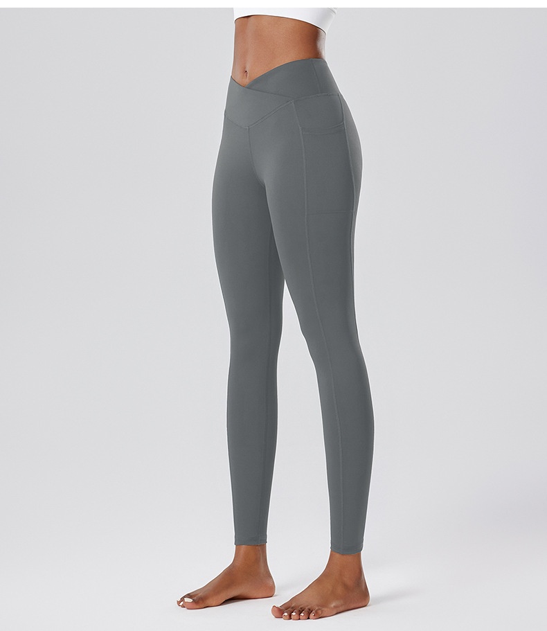 001 Cross-Border Sports Fitness Leggings Yoga Running Base Layer Pants Women Naked Feel Soft And Smooth_voghion.com