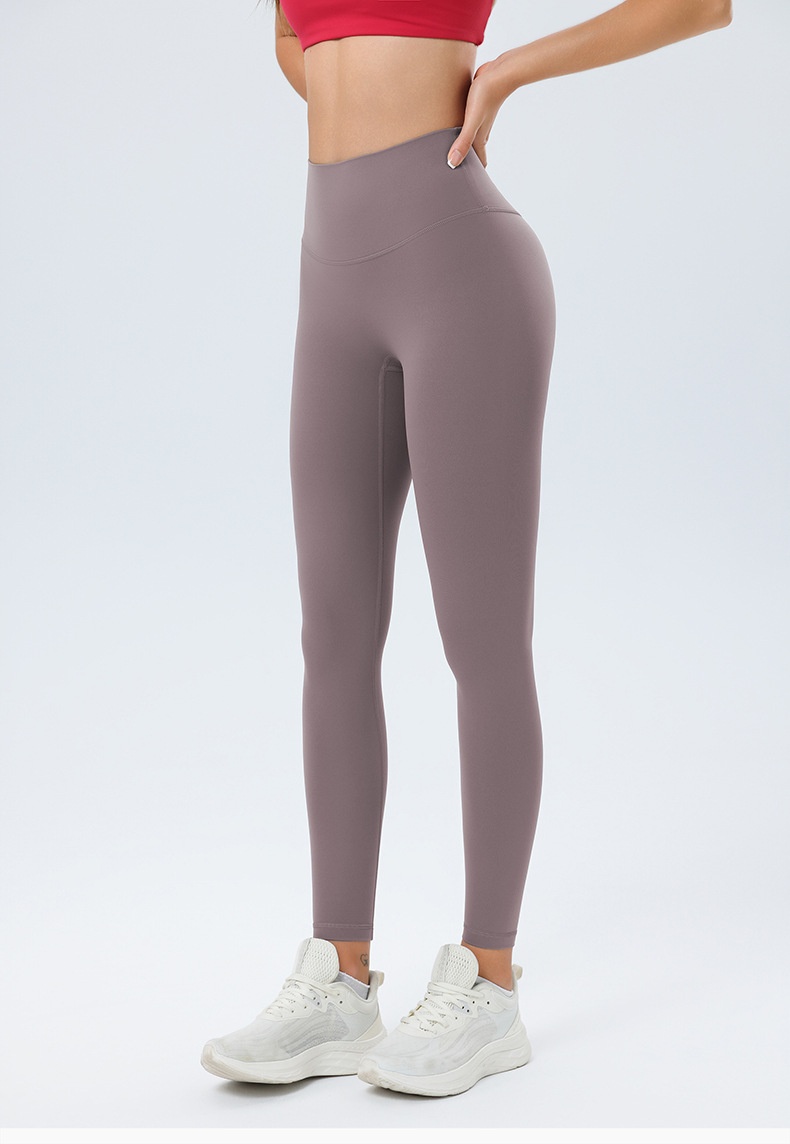 001 Nude Feel Yoga For Women With Pockets, High Waist, Tummy Control, Butt Lift, Slimming Fitness Pants, Pilates No_voghion.com