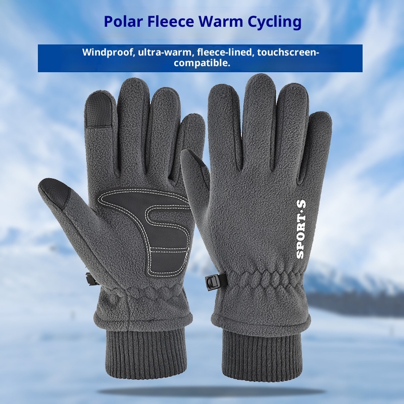 ActiveGo Men's Winter Gloves Fleece Lined Warm Cold-Resistant Touchscreen Thickened Outdoor Student Ccling Sports Skiing_voghion.com