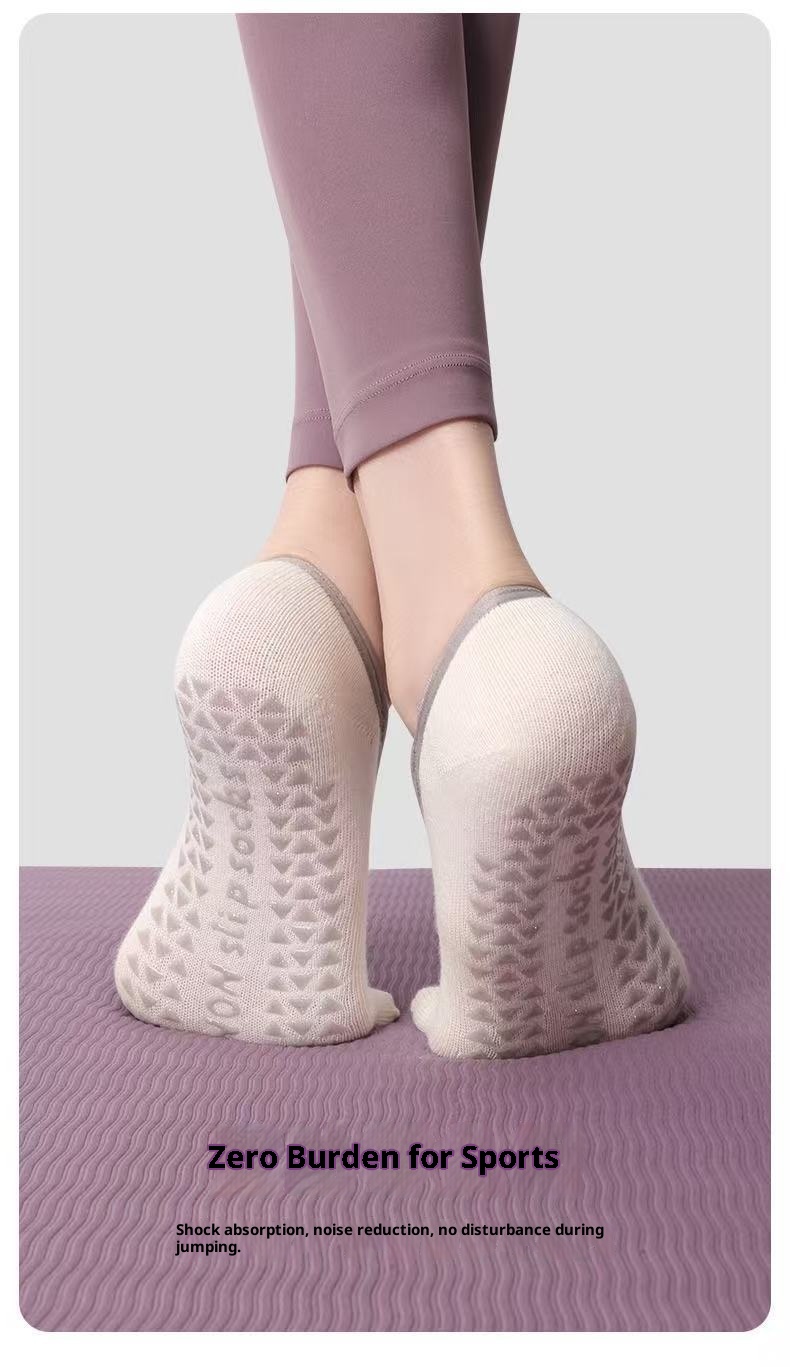 001 Yoga Five-Toe For Women Professional Non-Slip Breathable Sweat-Absorbing Pilates Sports Toe-Separating Floor Socks_voghion.com