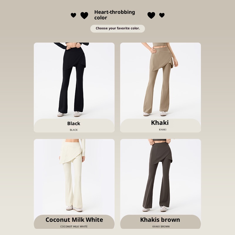 Ensemble deux pièces 001 pour femme : jupe évasée taille haute amincissante pour le sport en extérieur, le fitness, le Pilates et le yoga._voghion.com