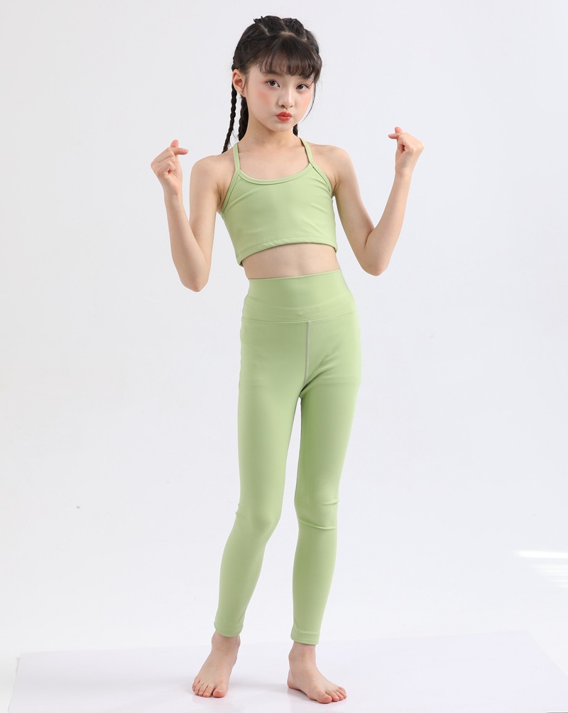 001 Hochwertiges Nylon-Yoga-Outfit für Mädchen – federleichter Tragekomfort, schnelltrocknendes Sporttop, Baselayer_voghion.com