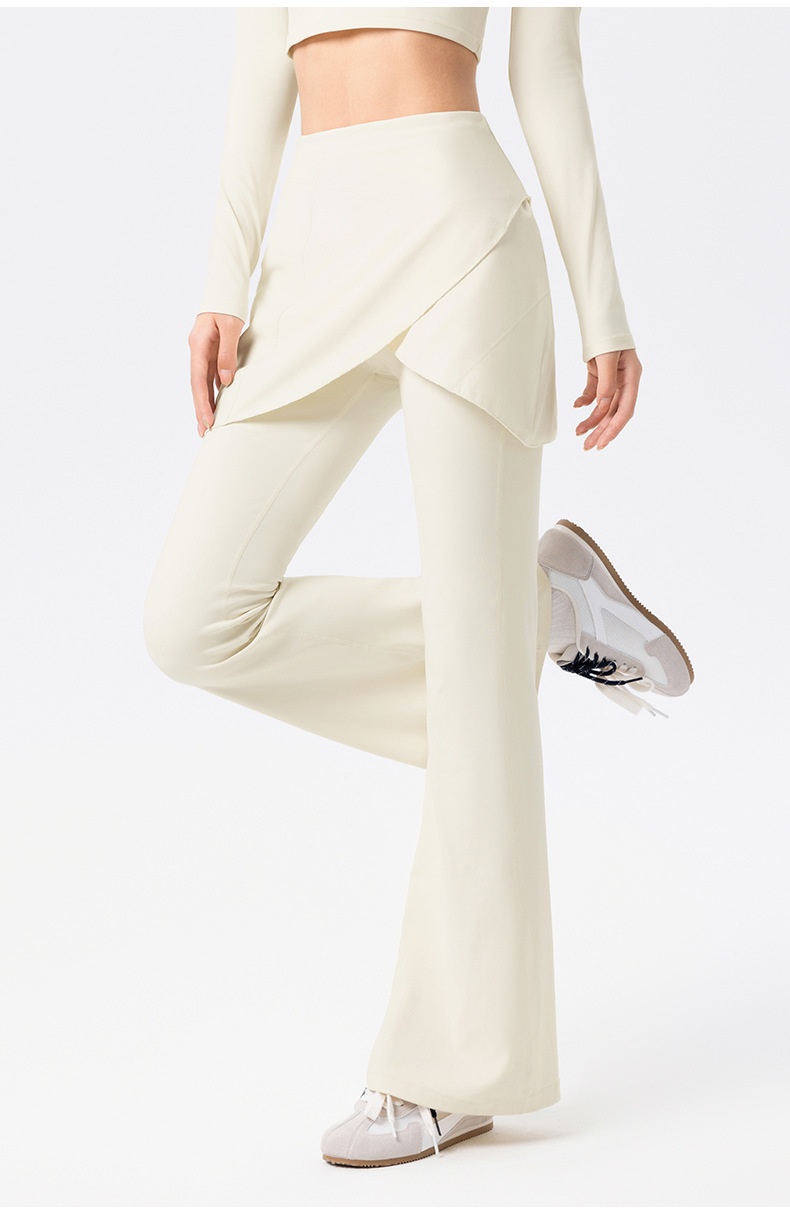 Ensemble deux pièces 001 pour femme : jupe évasée taille haute amincissante pour le sport en extérieur, le fitness, le Pilates et le yoga._voghion.com