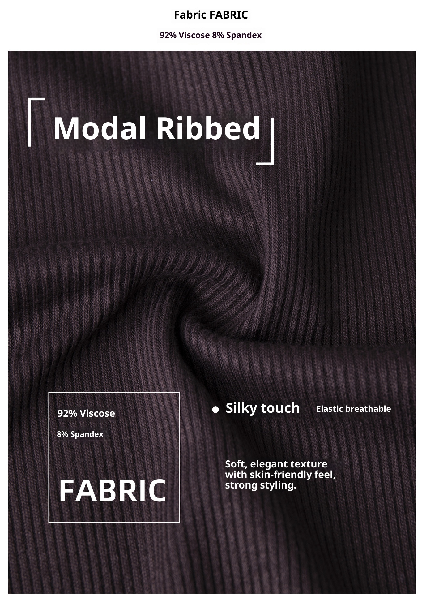 001 Premium-Damenbekleidung, gerippter Modal-Strandüberwurf für den Herbst, Pilates-Trainings-Langarm-Sporttop mit lockerer Passform, locker geschnitten_voghion.com