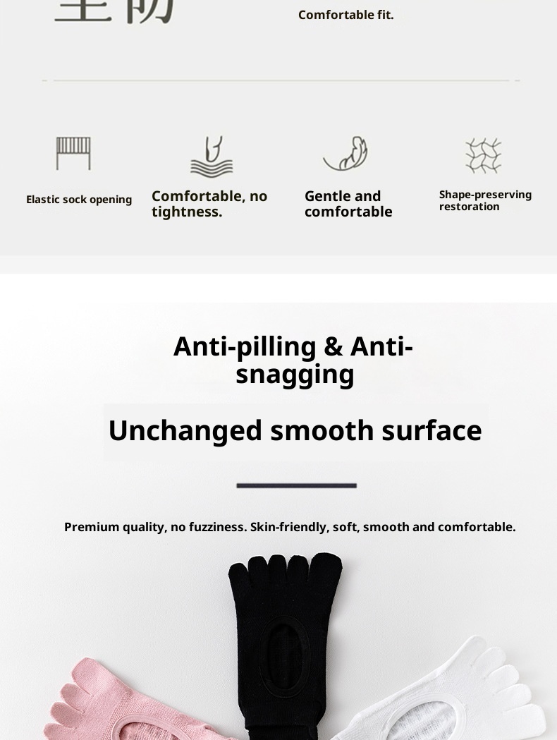 001 Manufacturer New Product Wholesale Autumn Winter Yoga Professional Non-Slip Open Five-Toe Bodhi Split Toe Floor Socks_voghion.com