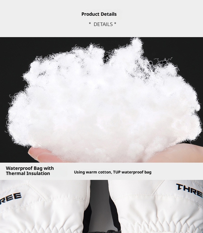 ActiveGo Dropshipping Ski Gloves For Men And Women, Thickened Windproof Cycling Outdoor Touchscreen Five-Finger Snowboarding_voghion.com