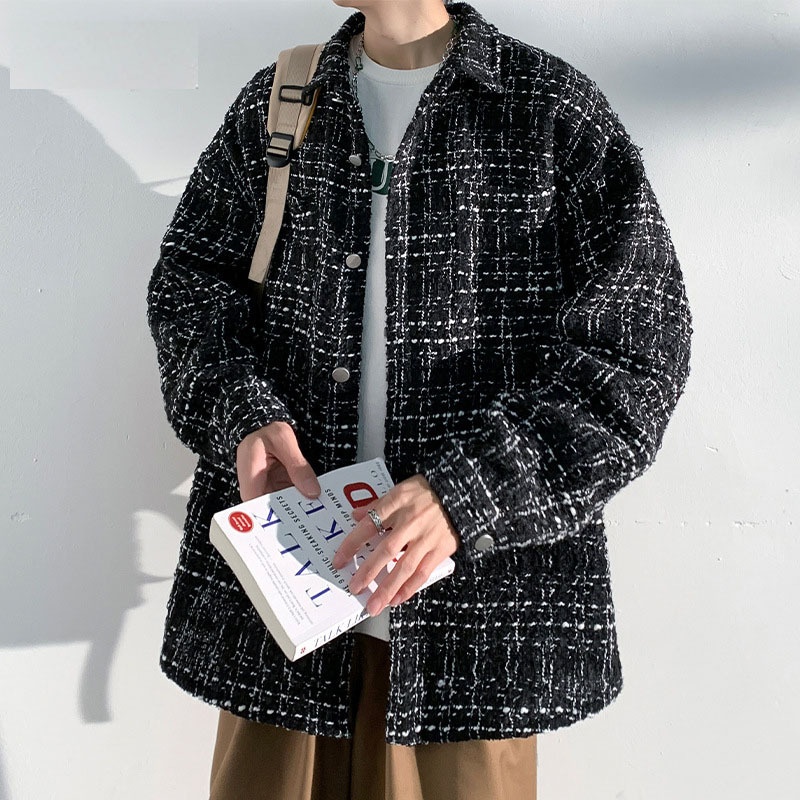 ActiveGo ActiveGo NASAABOUT Houndstooth Men's Brand European American High Street Spring And Autumn Trendy Cool Jacket British Style_voghion.com