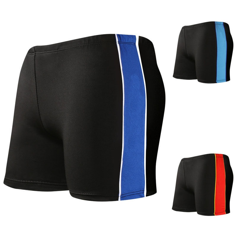 001 Men's Loose Adult Swim Trunks Plus Size Hot Spring Vacation Beach Anti-Embarrassment Boxer Shorts Quick-Dry Comfortable_voghion.com