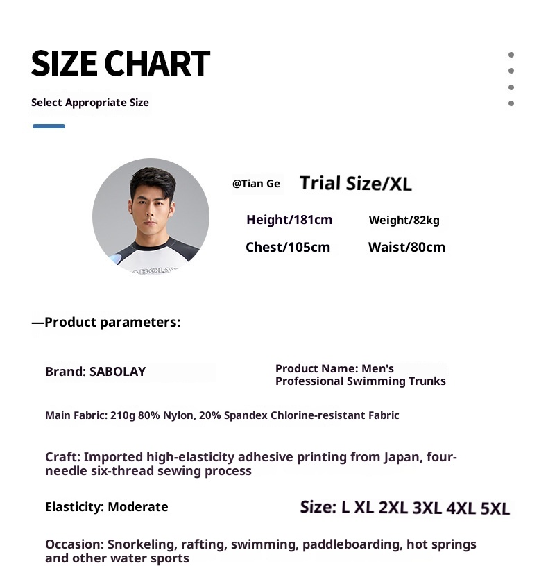 001 New Cross-Border Adult Men's Tight Breathable Nylon Boxer Shorts Extended Chlorine-Resistant Five-Point Swimming Trunks_voghion.com