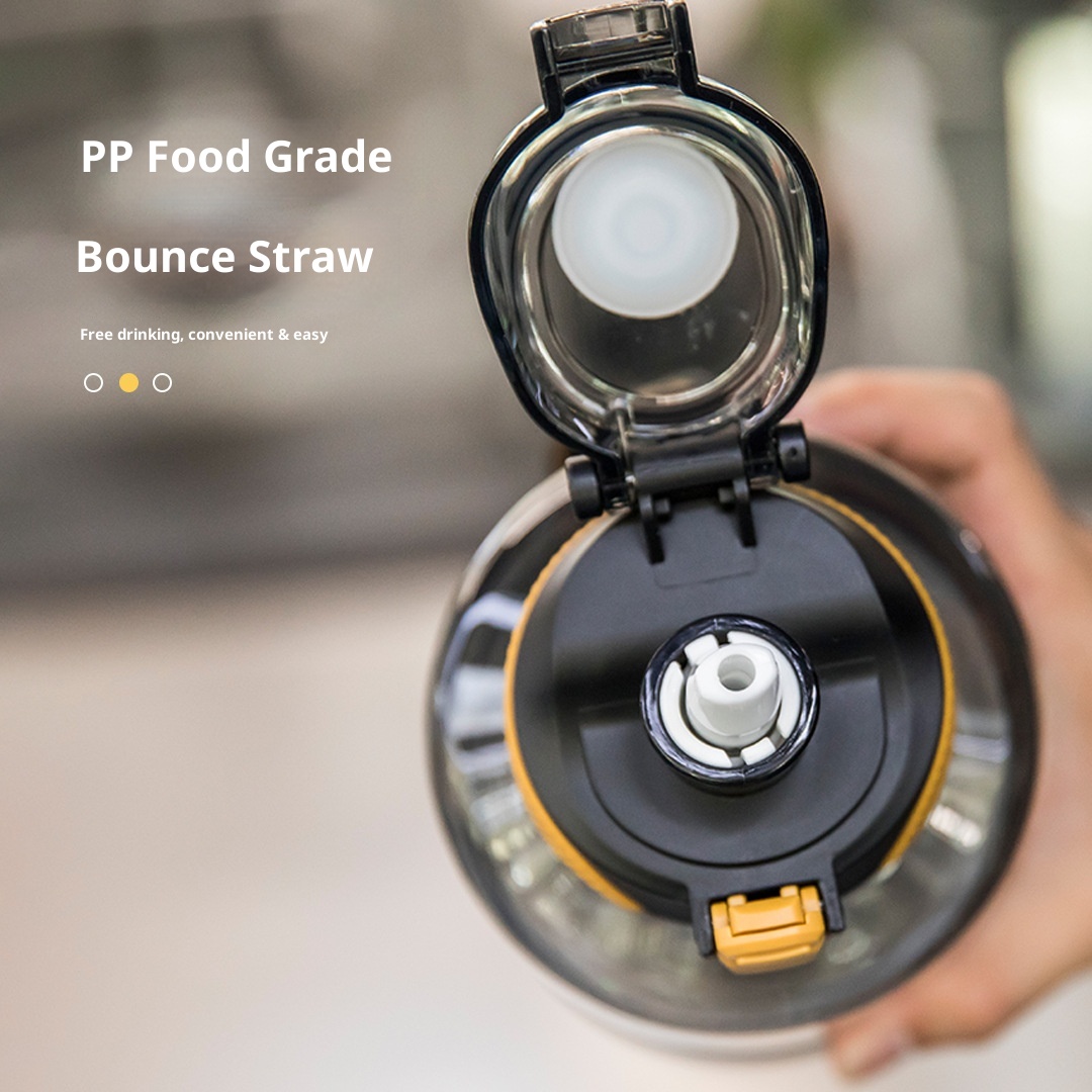 001 Tritan Verdickte Fitness-Trinkflasche mit großem Fassungsvermögen für Herren, tragbar, hitzebeständig, für Outdoor-Sportarten, Tonne, Fassform_voghion.com