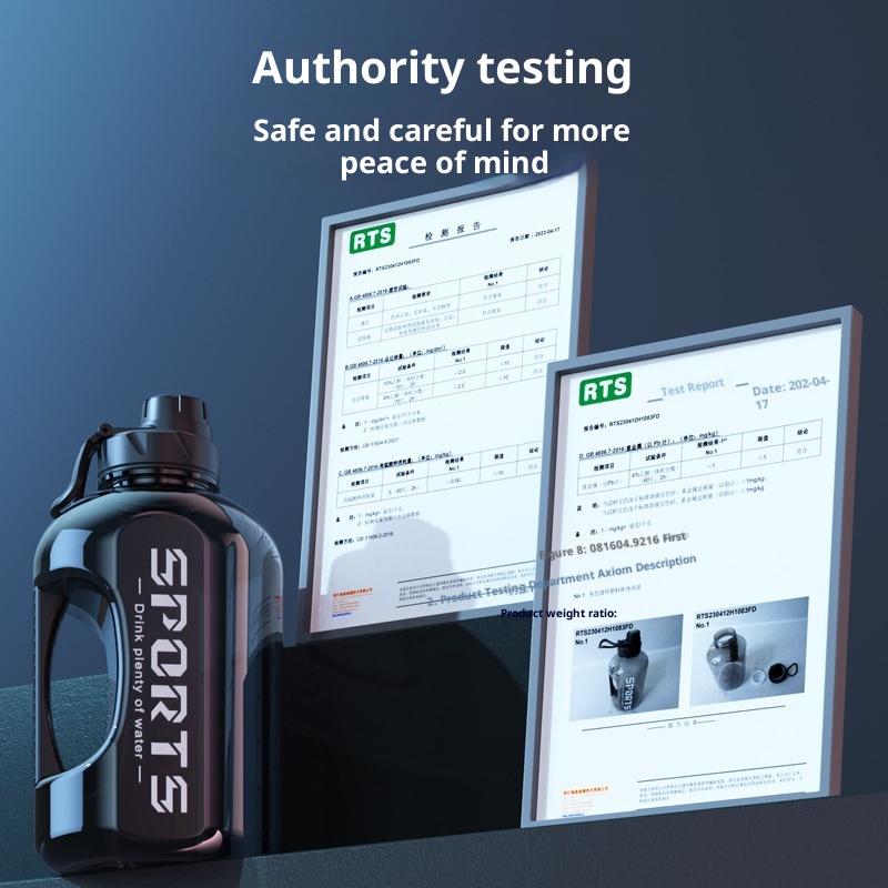 001 Borraccia in plastica di grandi dimensioni, resistente alle alte temperature, con cannuccia, per sport all'aria aperta e fitness, tazza spaziale Ton_voghion.com