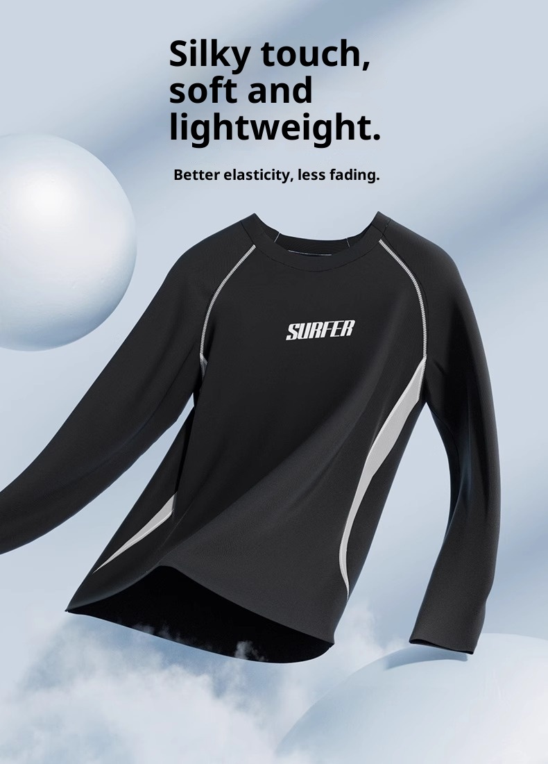 001 Men's Sleeve Long Pants Swimsuit Double Layer Professional Training New Adult Surfing Suit Hot Spring Full Set_voghion.com